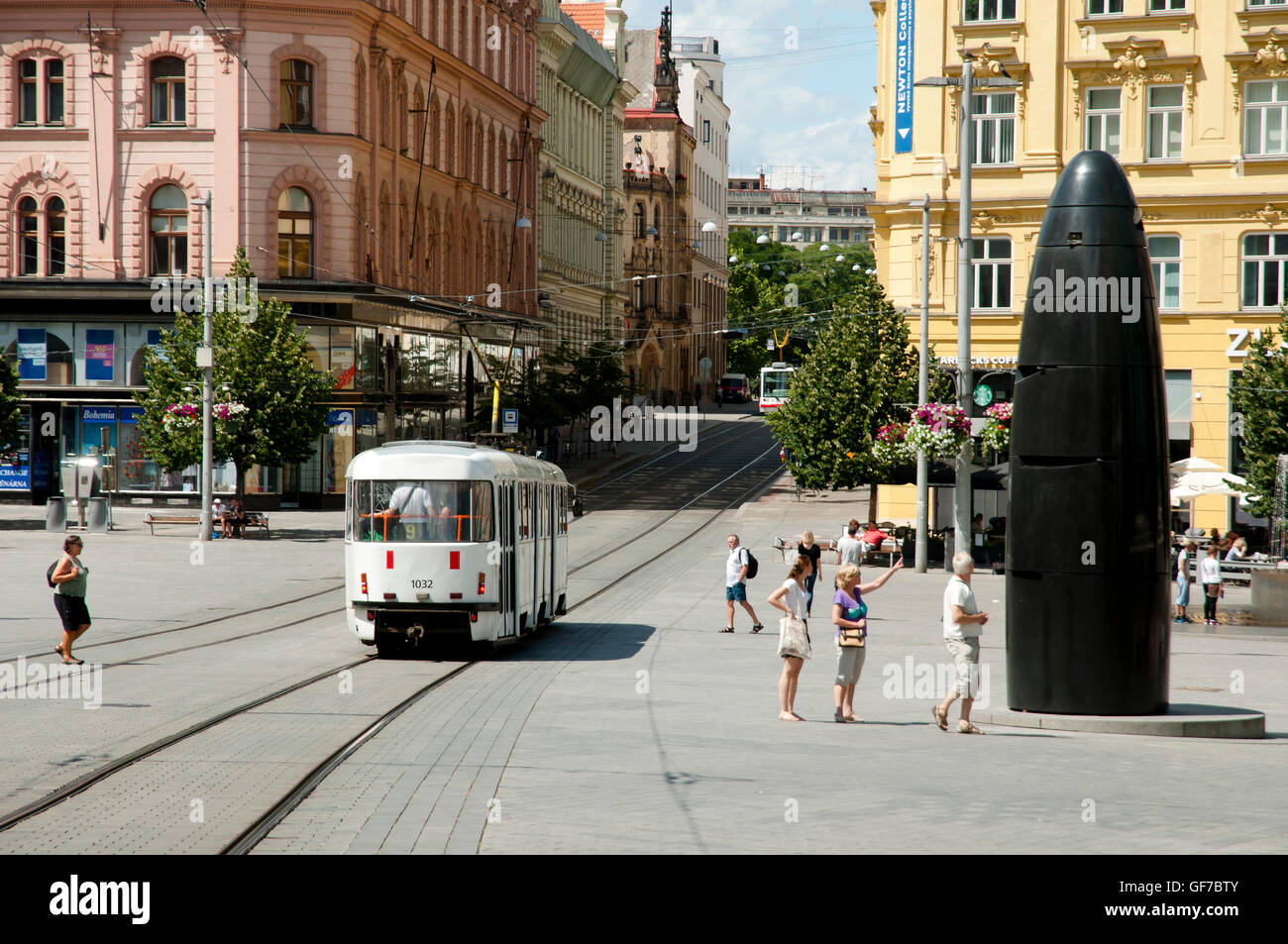 Public Trams - Brno - Czech Republic Stock Photo