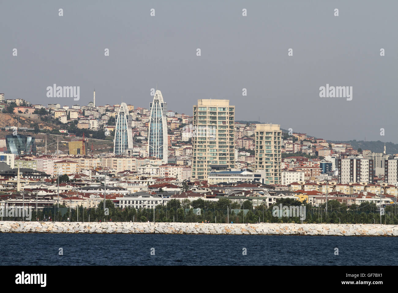 Buildings in Maltepe District, Istanbul City, Turkey Stock Photo