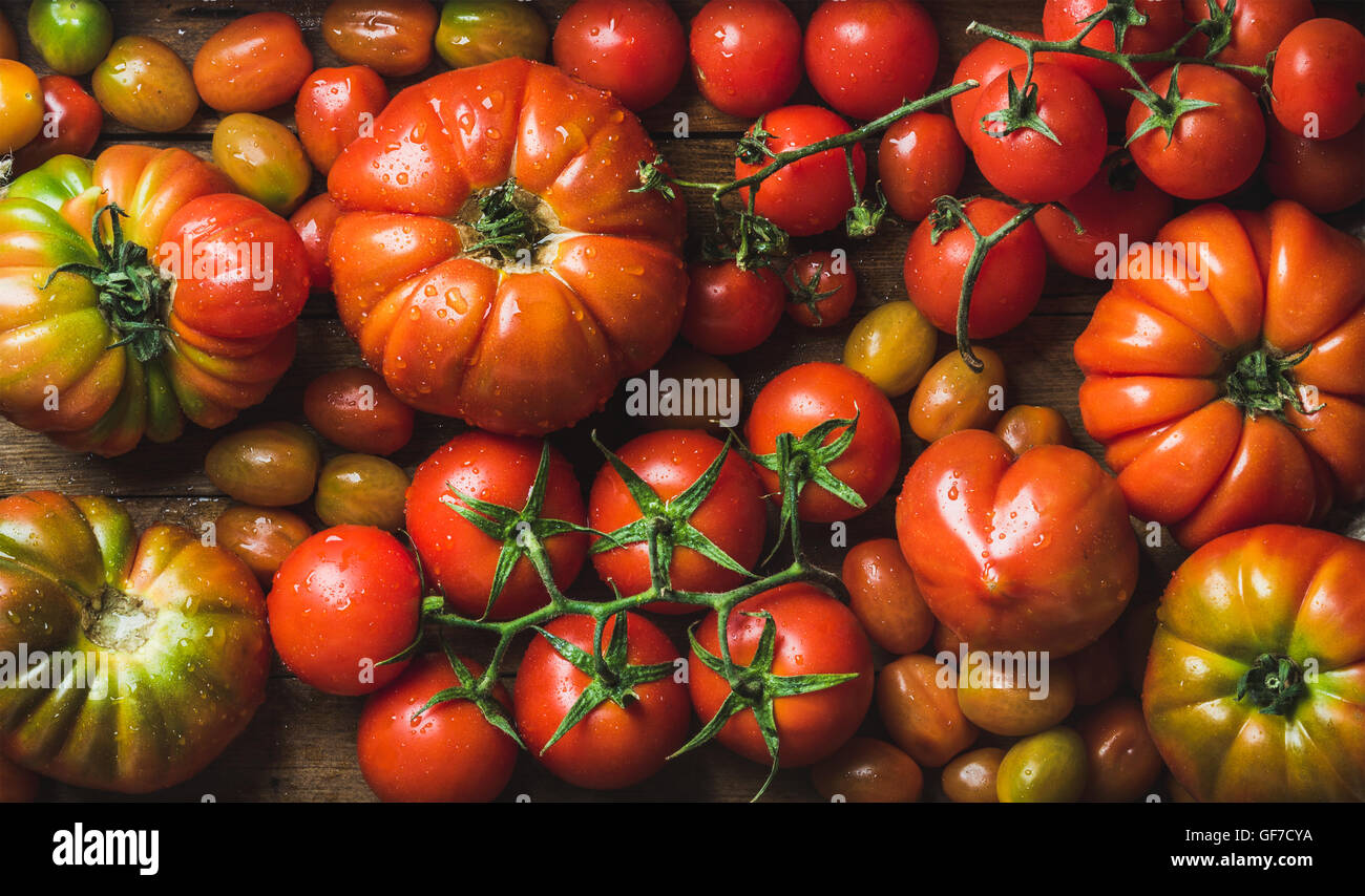Colorful tomatoes of different sizes and kinds Stock Photo Alamy