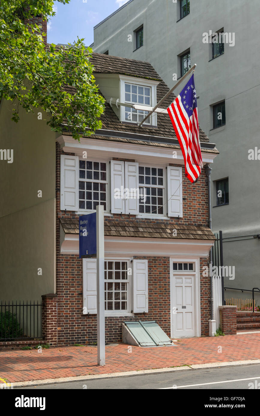 Betsy Ross House, Philadelphia, Pennsylvania USA Stock Photo