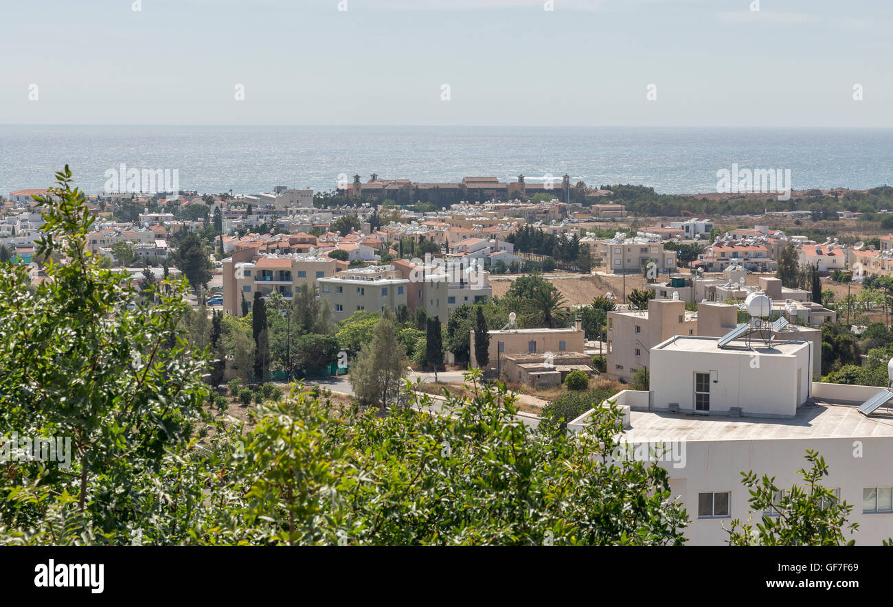 Paphos cityscape, residential district. Paphos is a Mediterranean