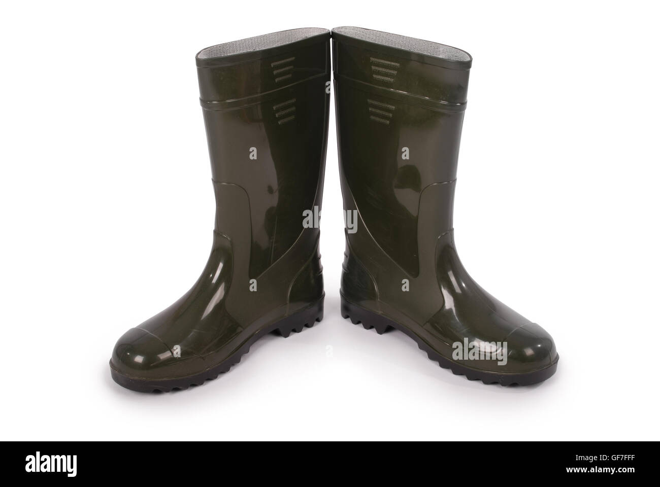 New wellington boots isolated on white background. Photo with clipping ...