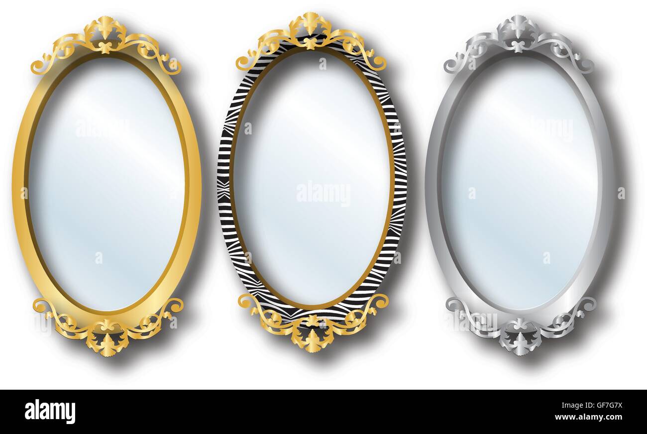 Different shaped mirrors Stock Vector Images Alamy