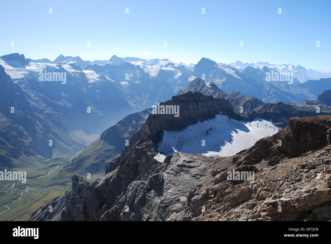 Air view swiss alps hi-res stock photography and images - Alamy