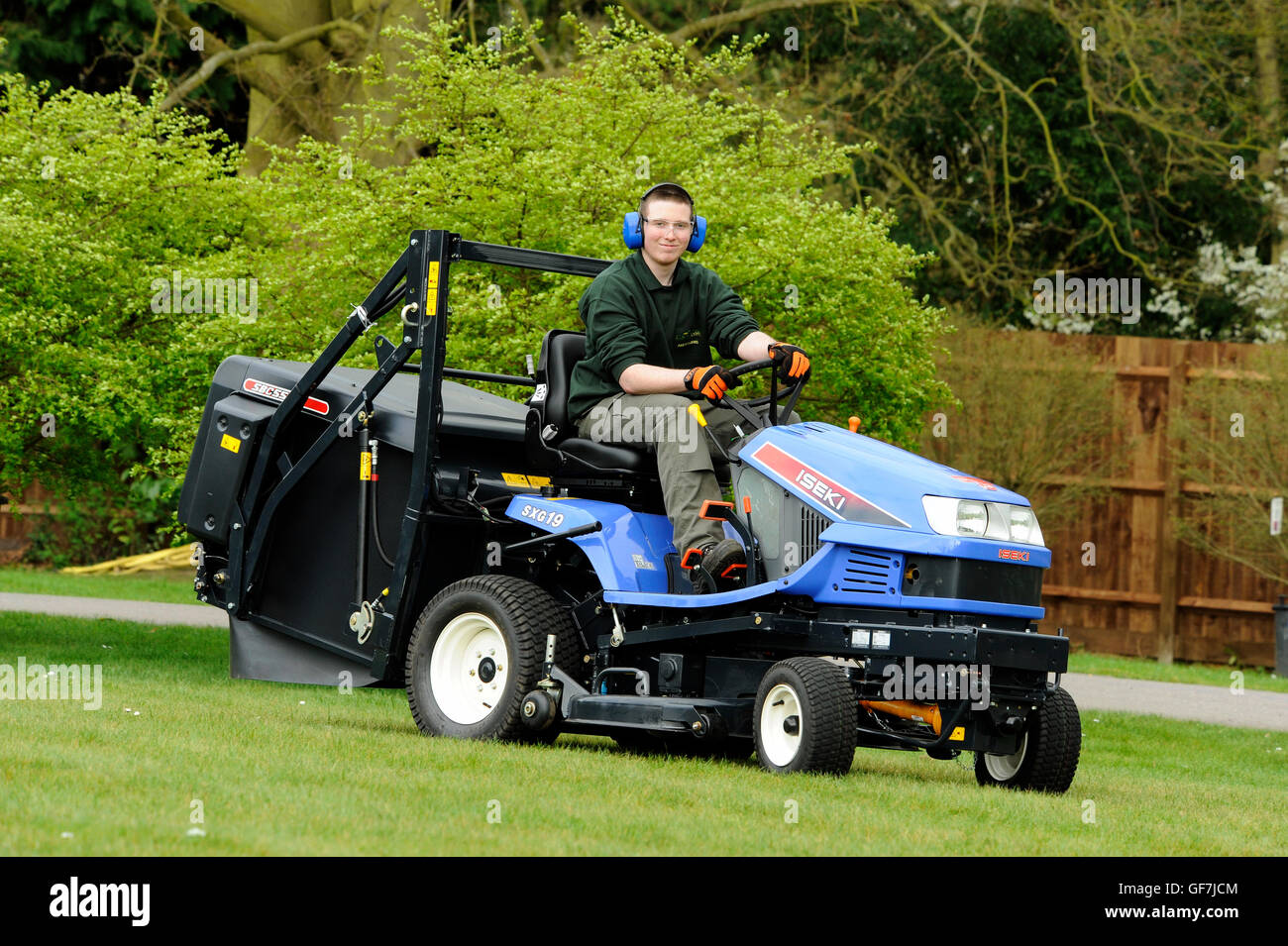 Large scale lawn cutting Stock Photo Alamy