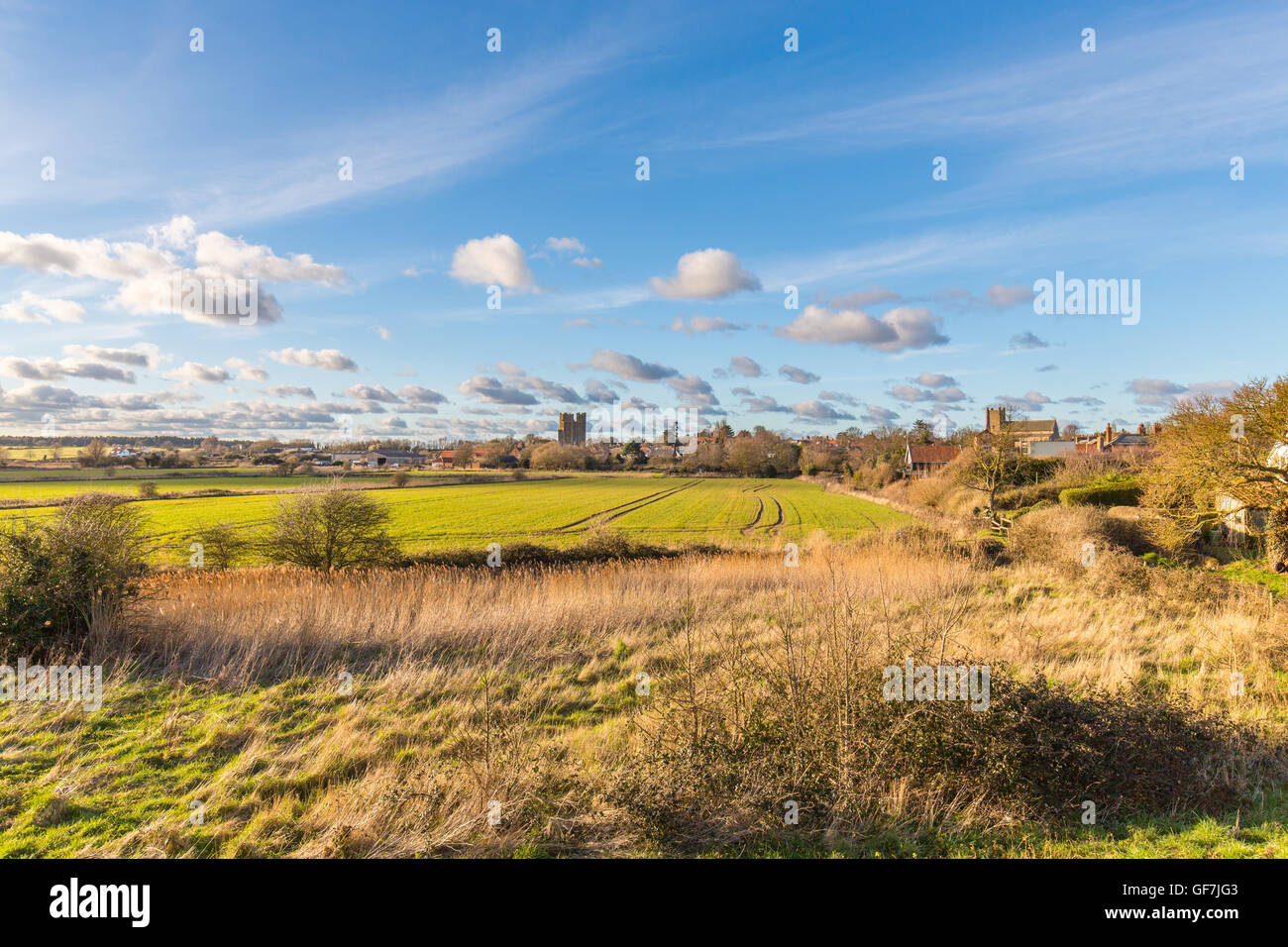 Orford from the Ness. Stock Photo