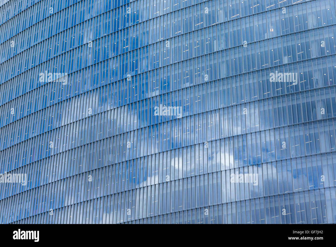 Abstract clouds reflexions on a corporate building in London Stock Photo