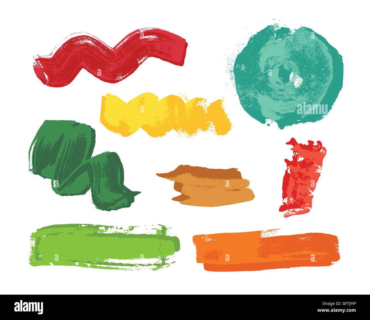 Set of colorful grunge brush strokes Stock Vector Image & Art - Alamy