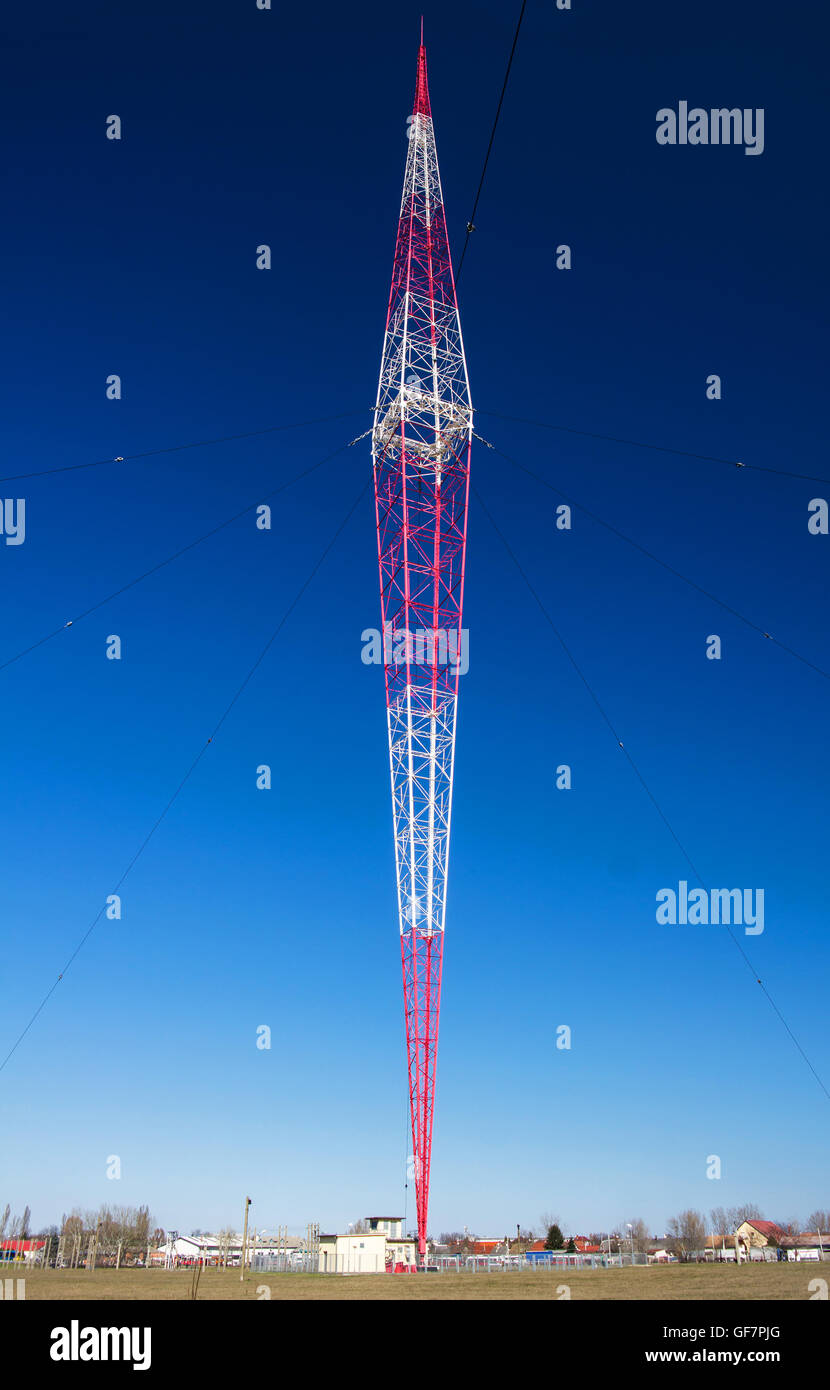 The highest telecommunications mast tower in Europe Stock Photo - Alamy