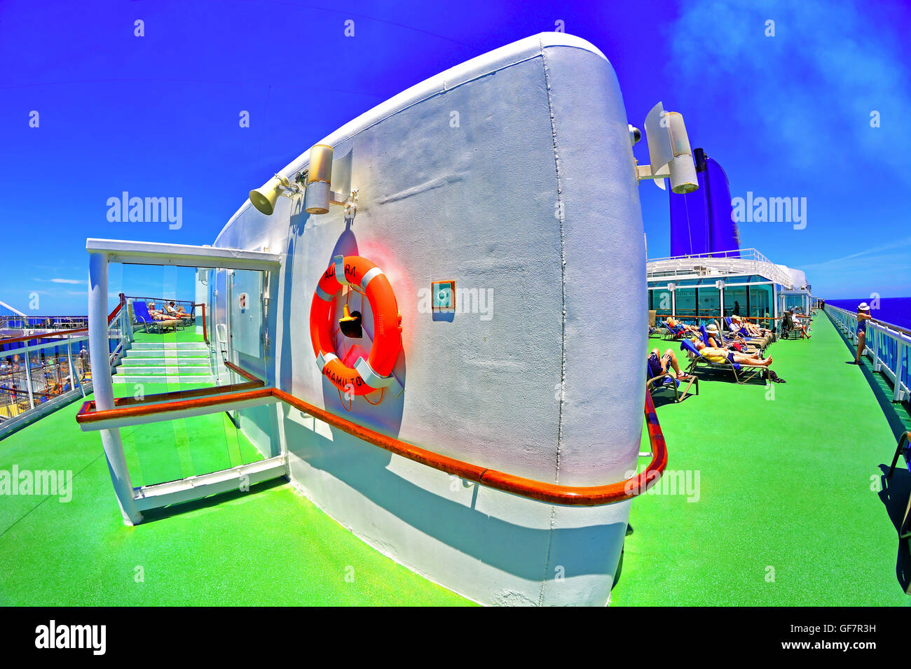 P&O cruise ship Aurora sun decks Stock Photo - Alamy