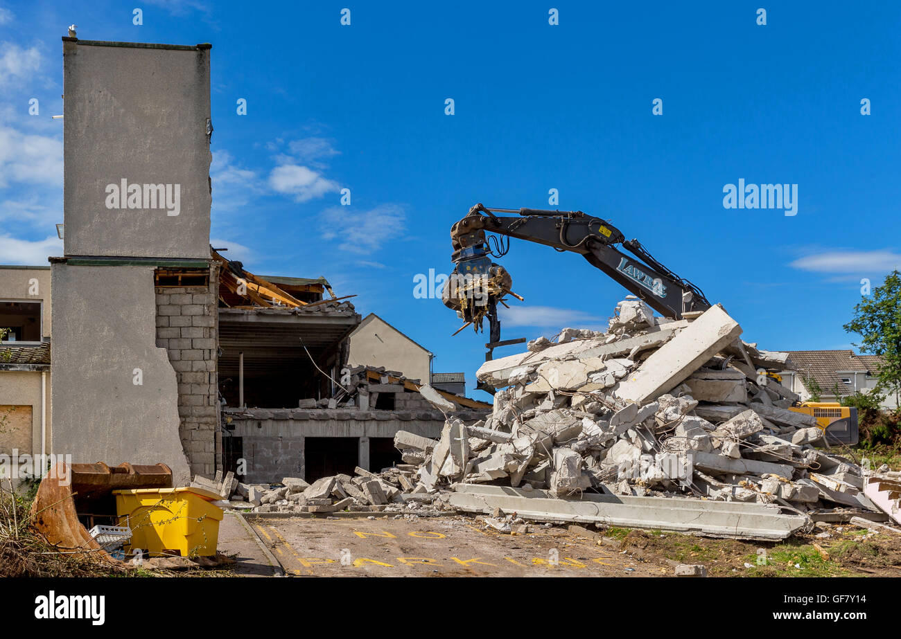 Demolition of House, Elgin, Moray, Scotland Stock Photo Alamy
