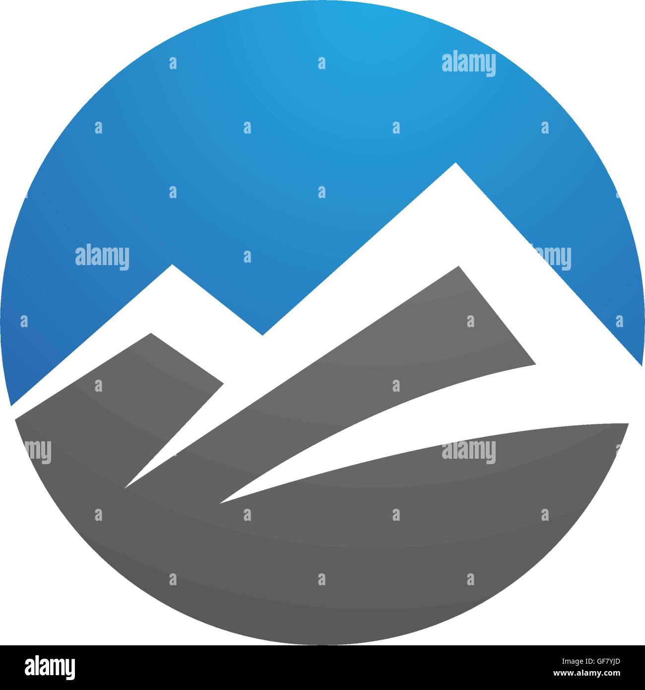 Mountain vector icon illustration design template Stock Vector Image ...