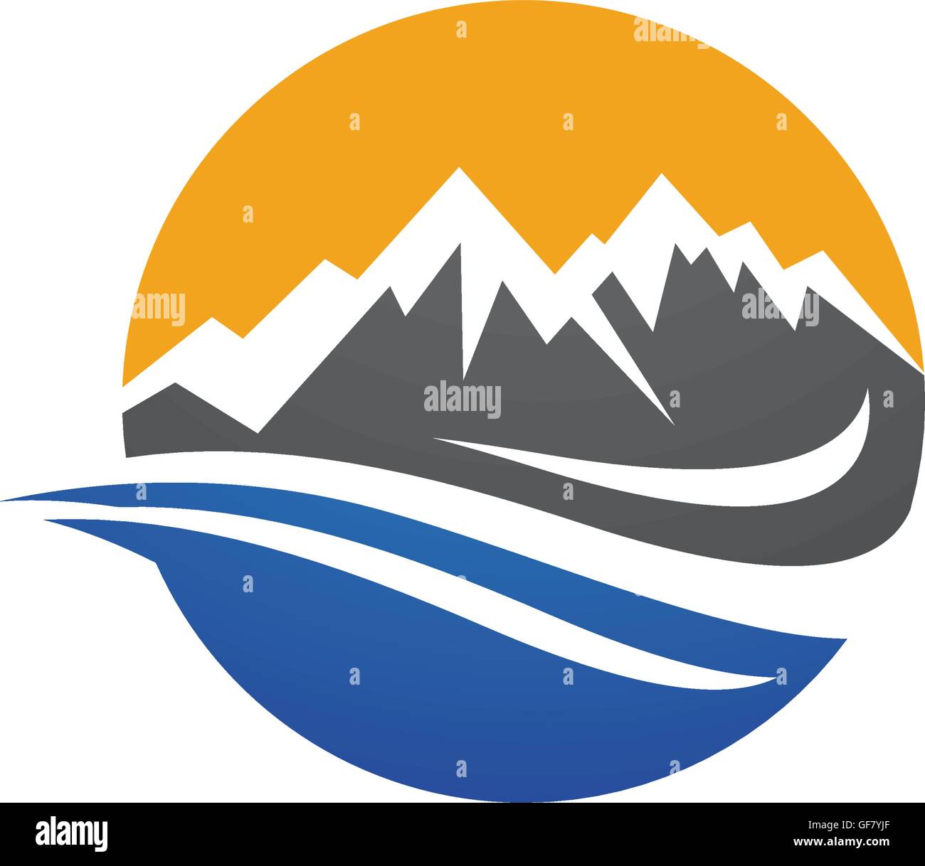 Mountain vector icon illustration design template Stock Vector Image ...