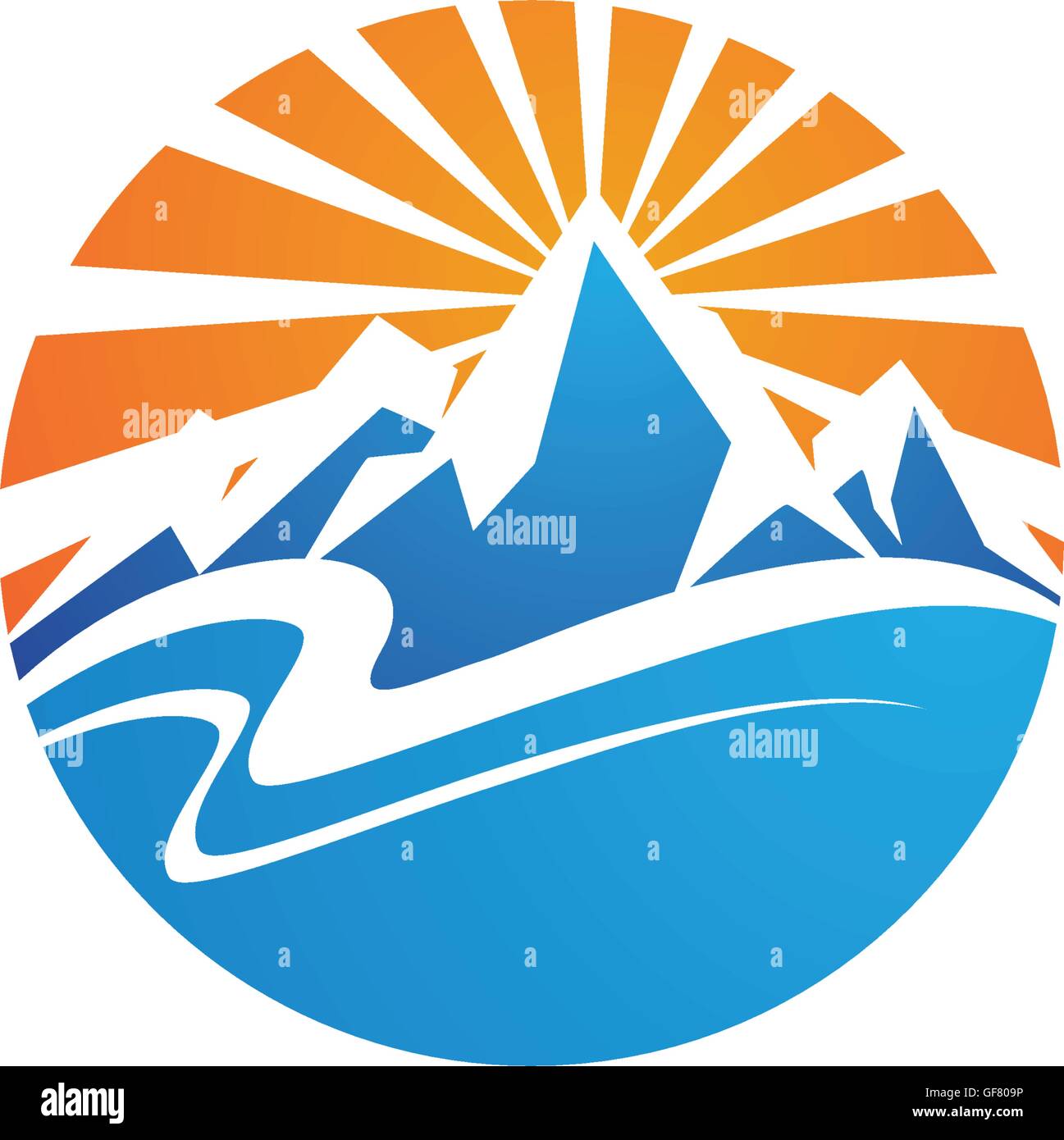 Mountain vector icon illustration design template Stock Vector Image ...