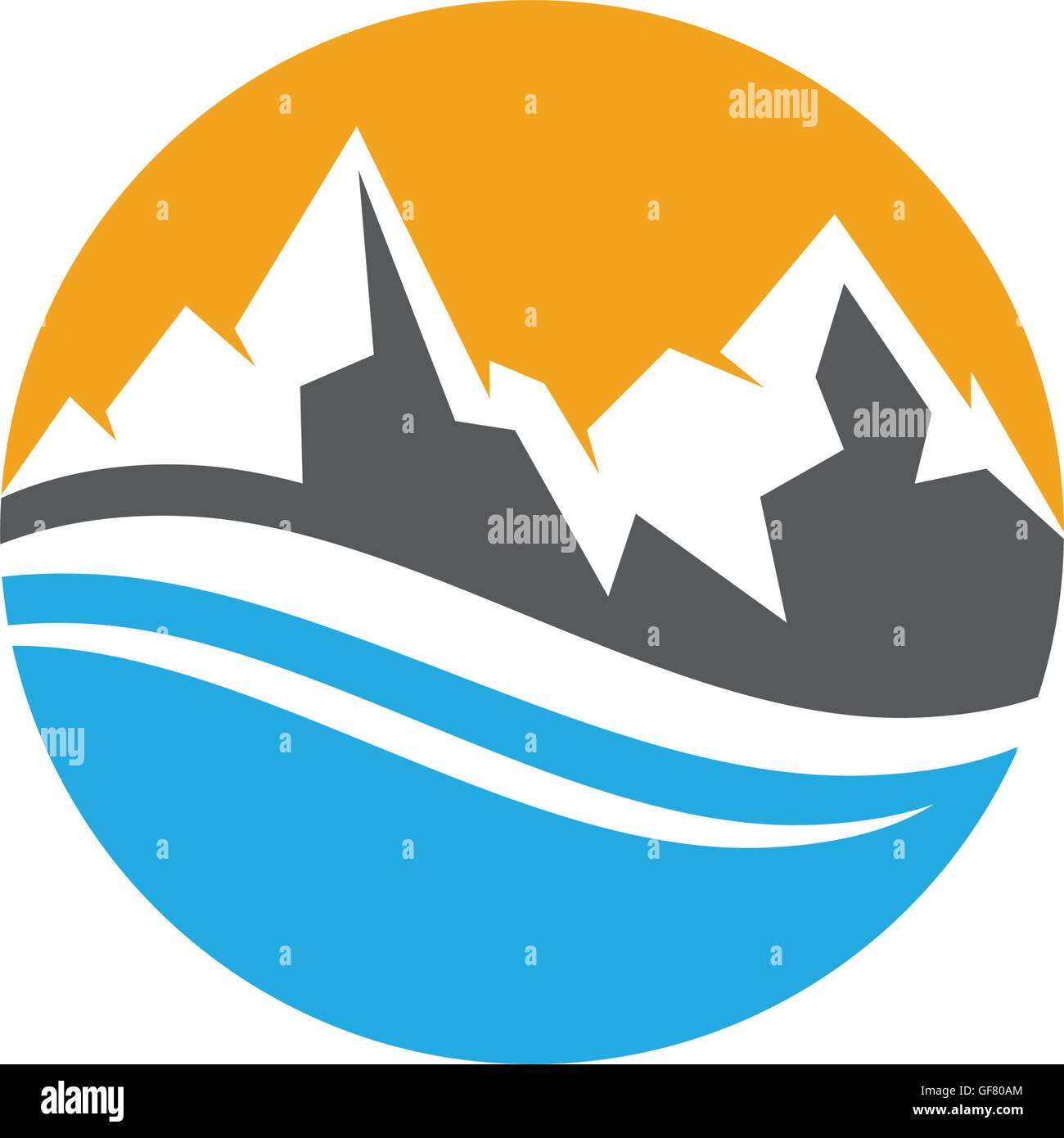Mountain vector icon illustration design template Stock Vector Image ...