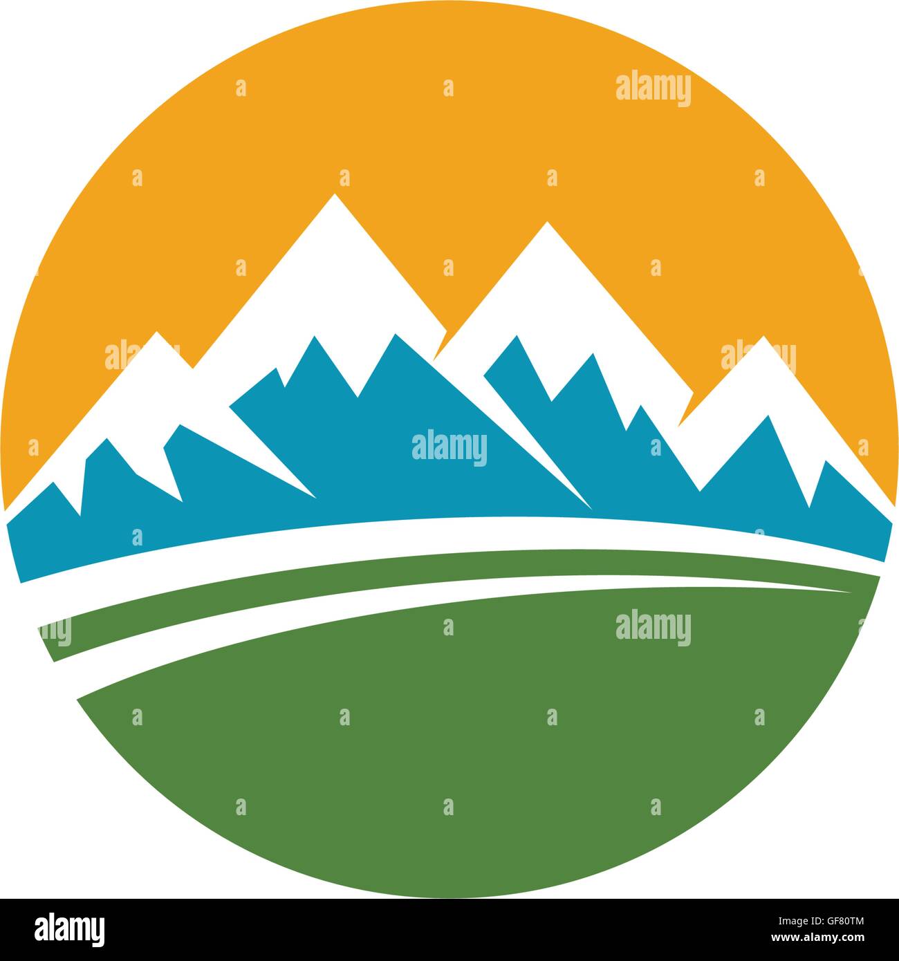 Mountain vector icon illustration design template Stock Vector Image ...
