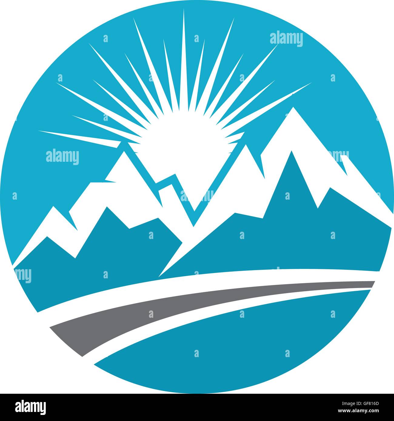Mountain vector icon illustration design template Stock Vector Image ...