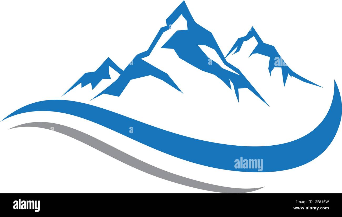 Mountain vector icon illustration design template Stock Vector Image ...
