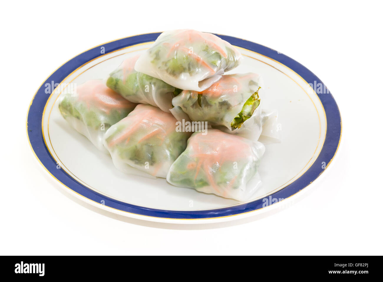 Soft Rice Sheet Fresh Vegetable Rice Sheet Rolls for Healthy with Seafood sauce on ...