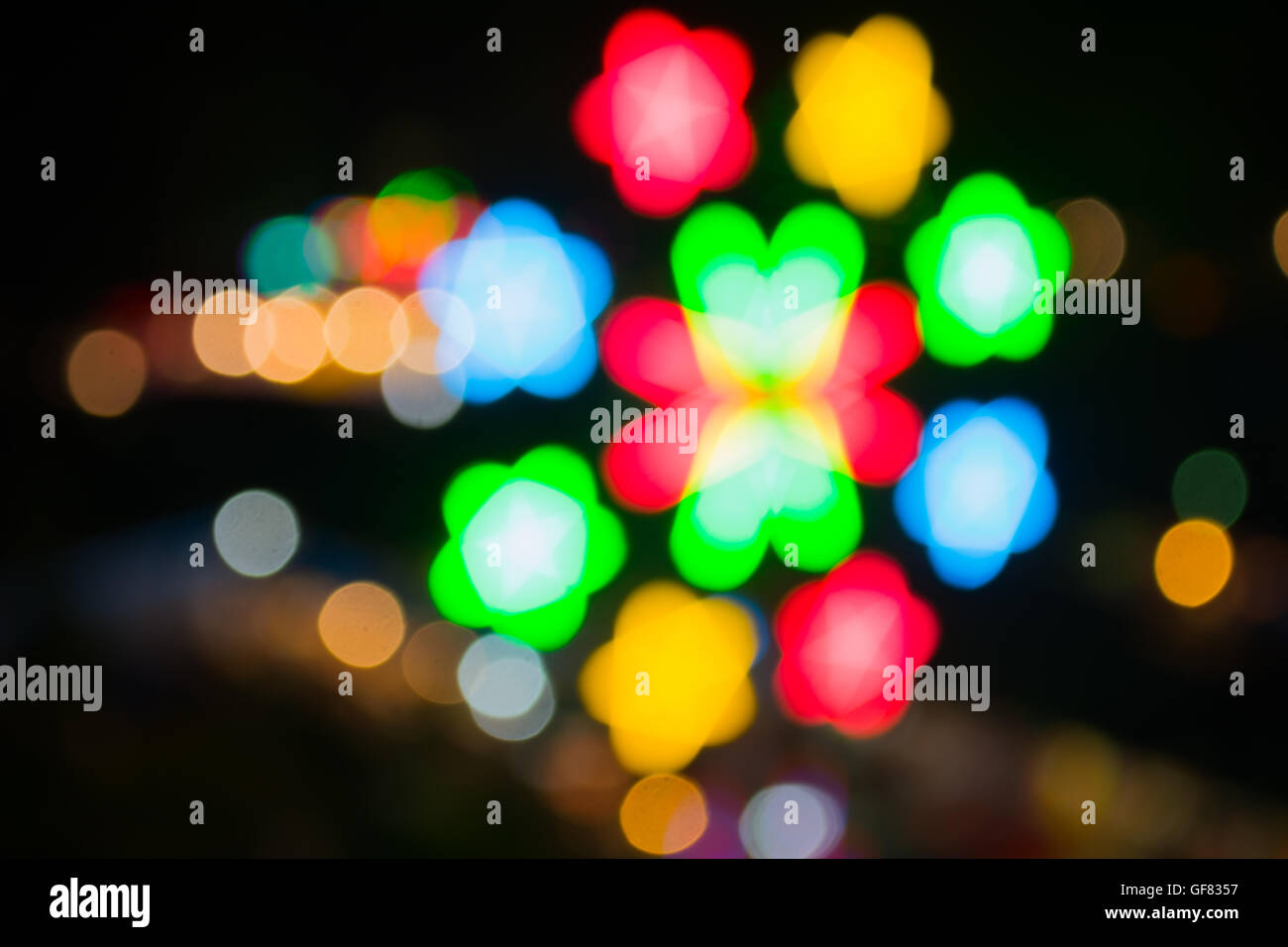 Abstract circular bokeh background from tree or light Stock Photo