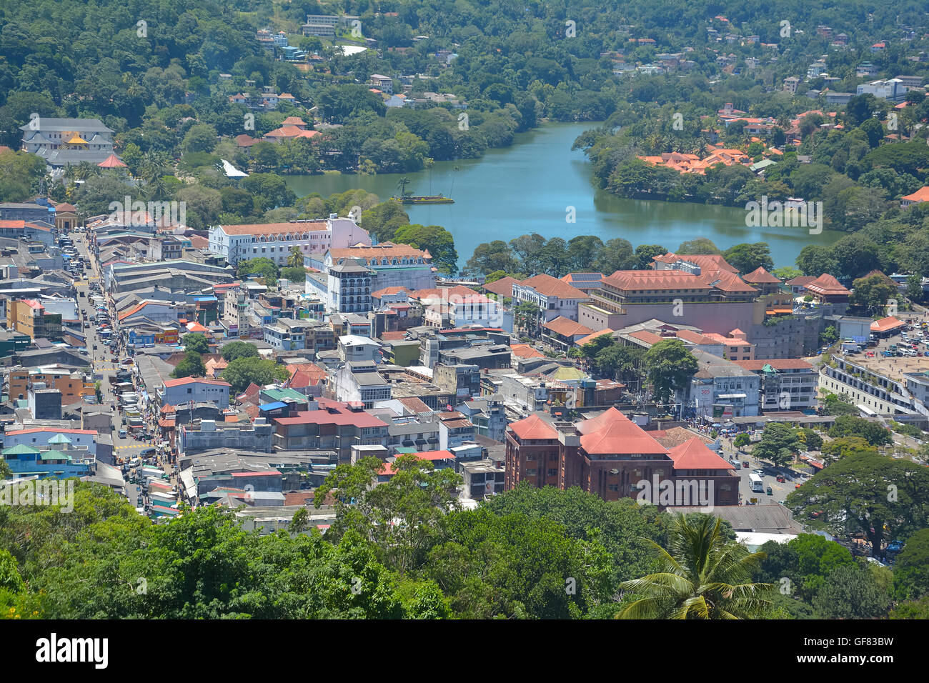 Panoramic View Of Kandy City, Sri Lanka Stock Photo