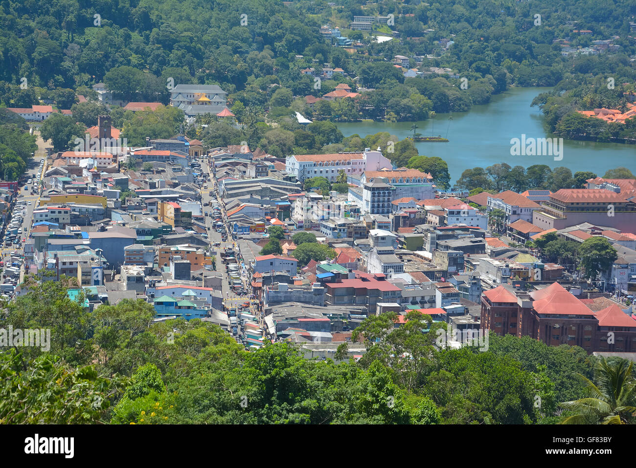 Panoramic View Of Kandy City, Sri Lanka Stock Photo