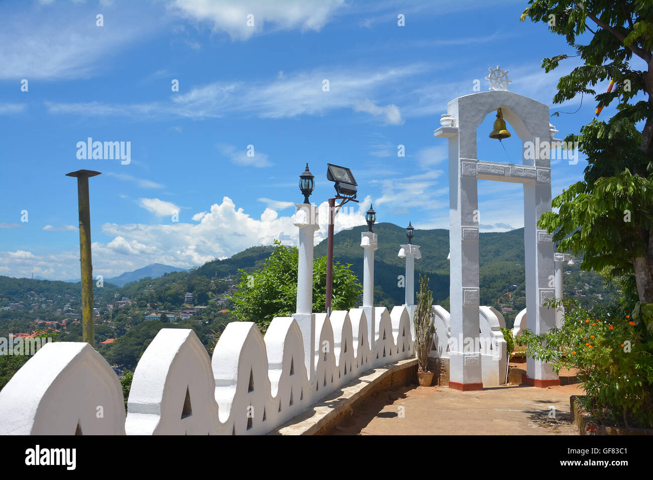 The Sri Maha Bodhi Temple At Bahirawakanda, Kandy. Stock Photo