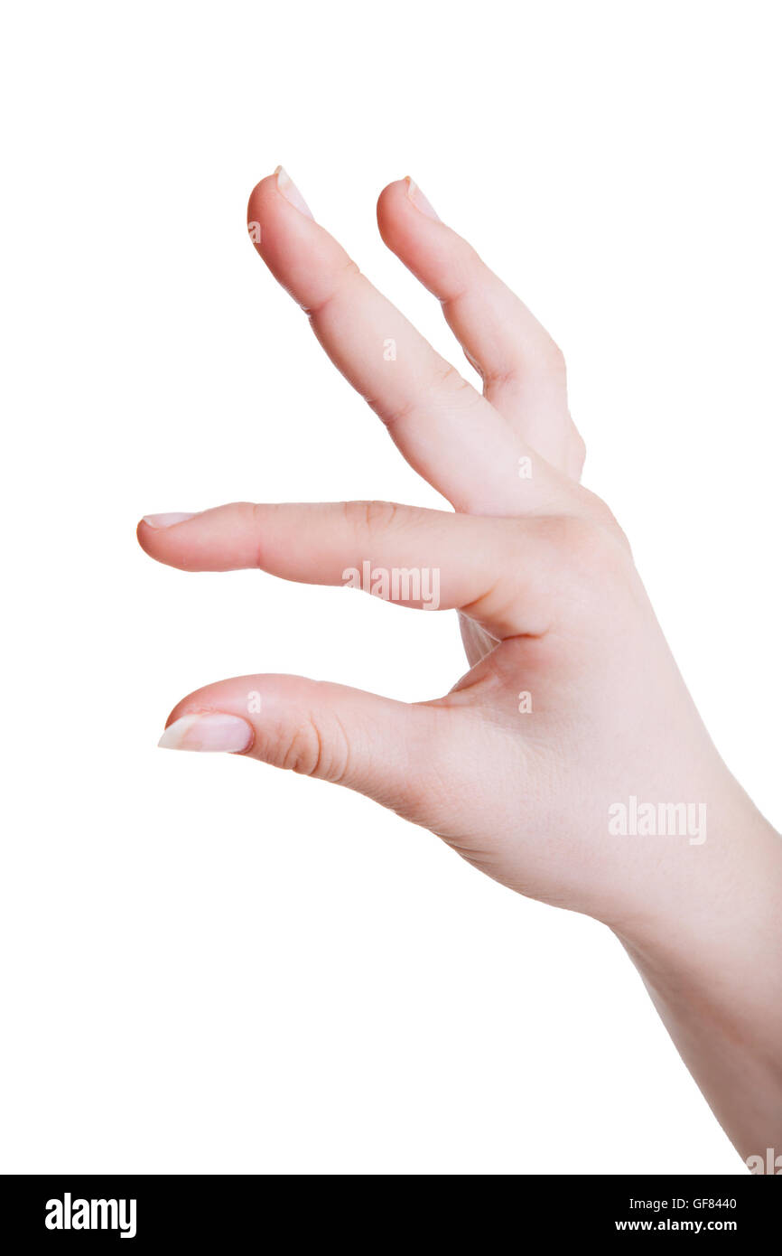 imaginary thing keeping fingers Stock Photo