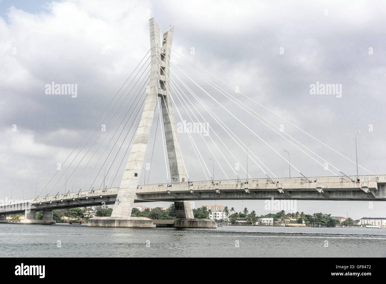 Lekki-Ikoyi Bridge, Lagos, Nigeria, West Africa Stock Photo