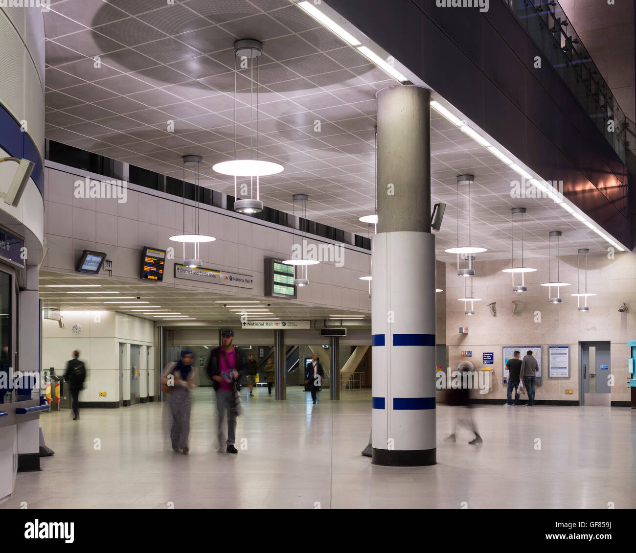 Underground station ticket hall. Blackfriars Station, London, United Kingdom. Architect: Pascall+Watson architects Ltd, 2012. Stock Photo