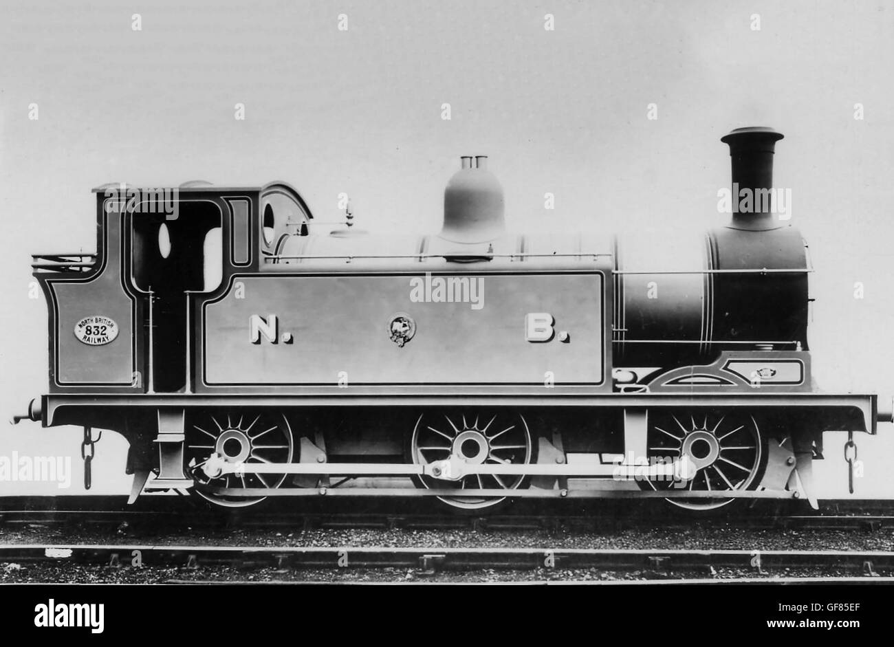 NBR Drummond 0-6-0T No.832 in photographic grey livery Stock Photo