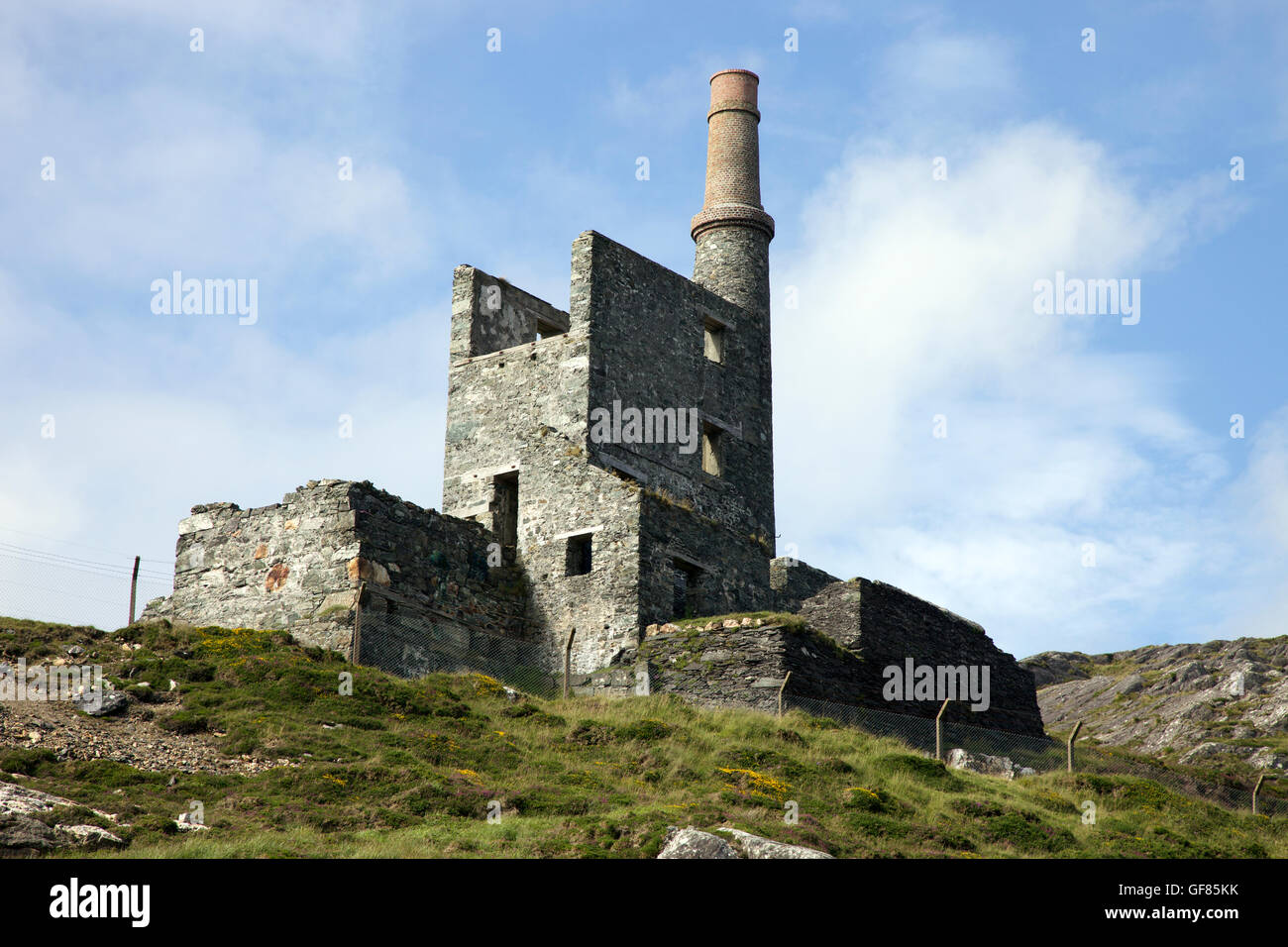 Long defunct Copper Mine, Allihies, West Cork, Ireland Stock Photo