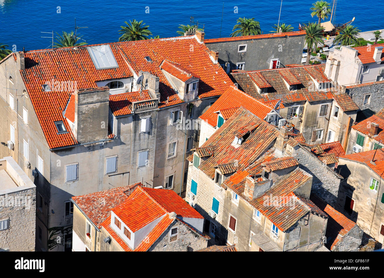 houses at the sea, Split, Croatia Stock Photo Alamy