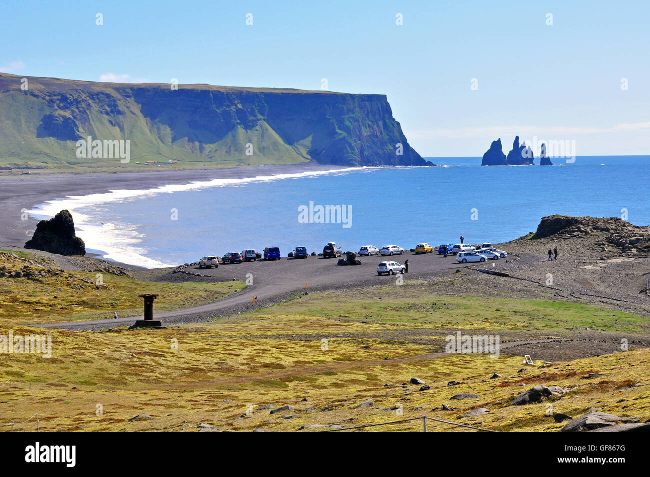 Beautiful black beach Dyrholaey, Iceland Stock Photo