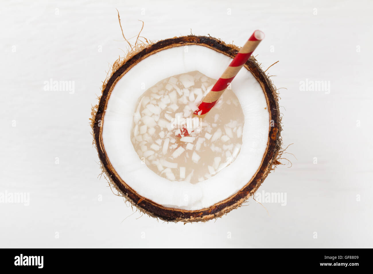 Coconut Water with Pulp Stock Photo Alamy