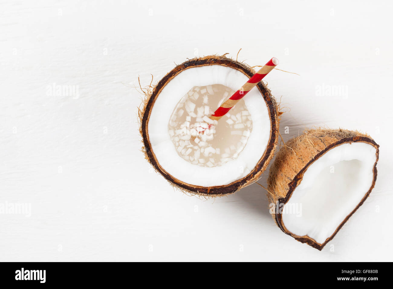 Coconut Water with Pulp Stock Photo Alamy