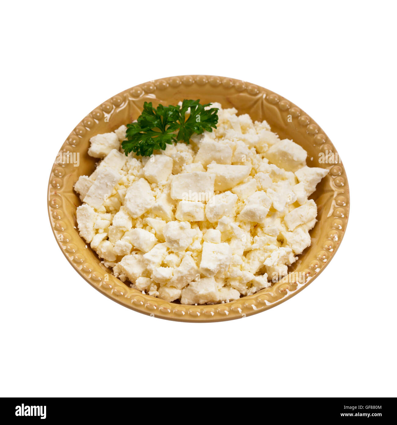Feta Crumbled Cheese Stock Photo Alamy