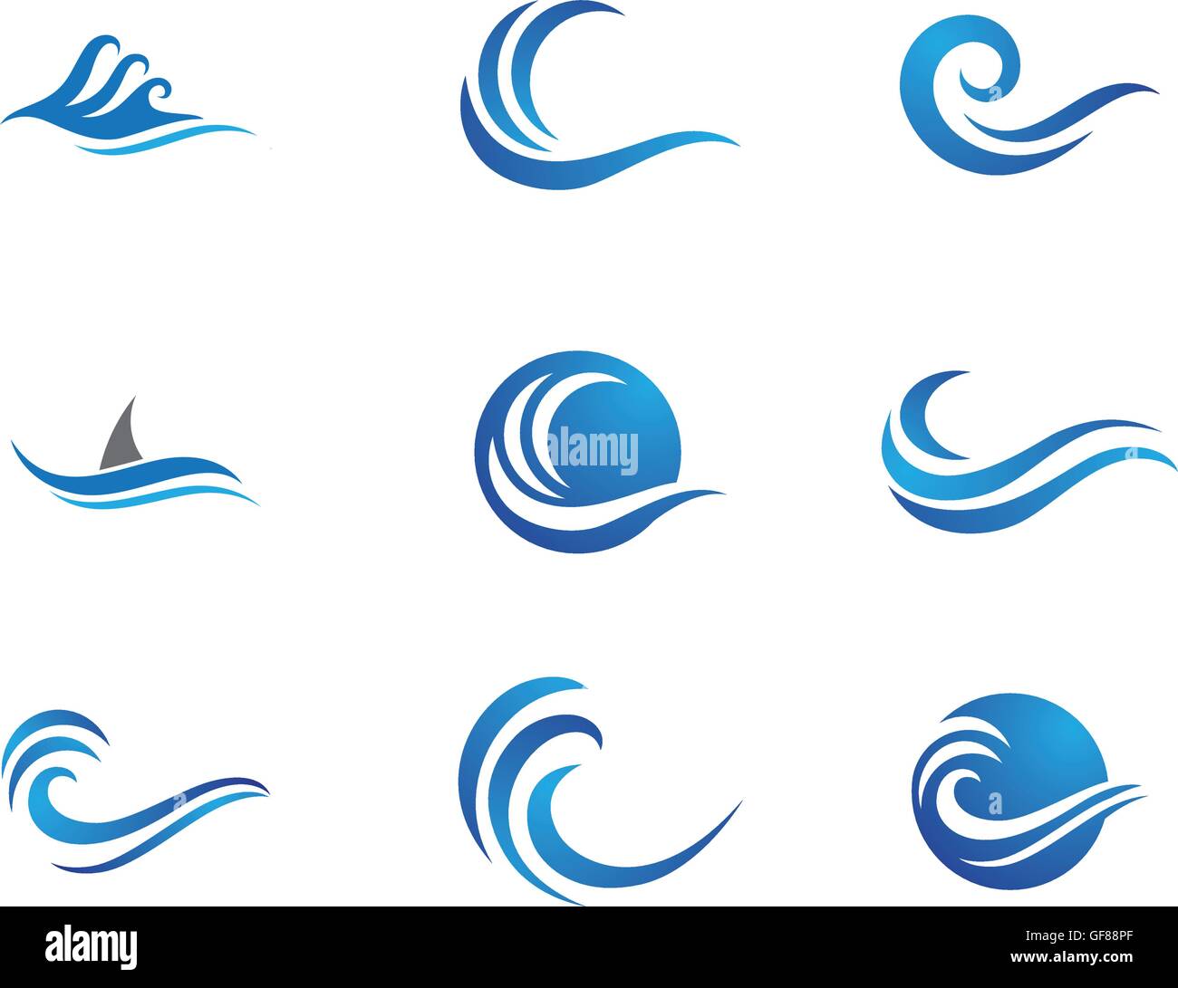 Water wave Logo Template Stock Vector Image & Art - Alamy