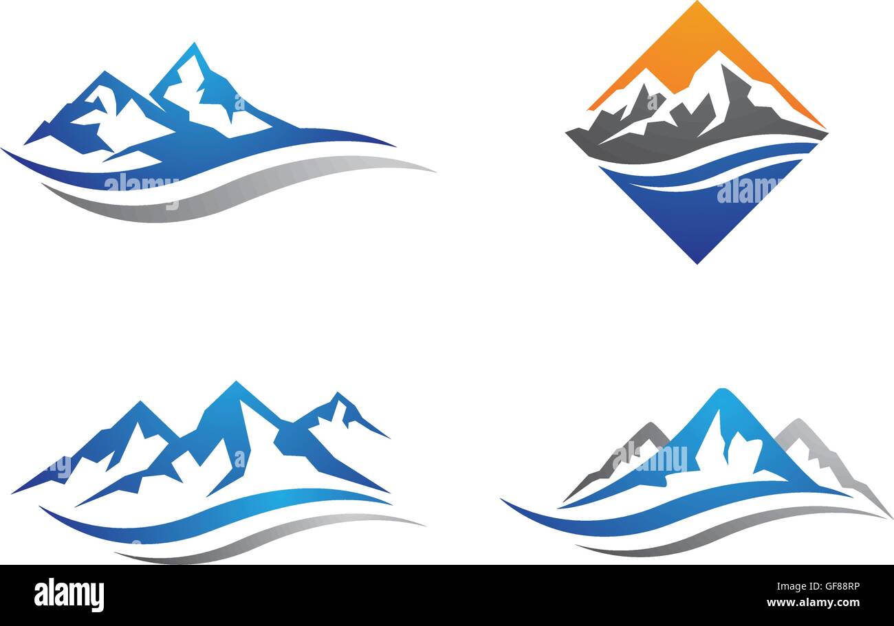Mountain vector icon illustration design template Stock Vector Image ...