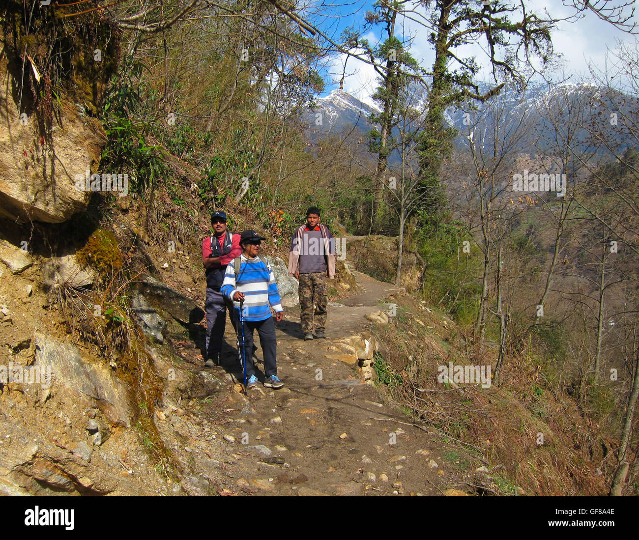 Uttarakhand Trekking Stock Photo