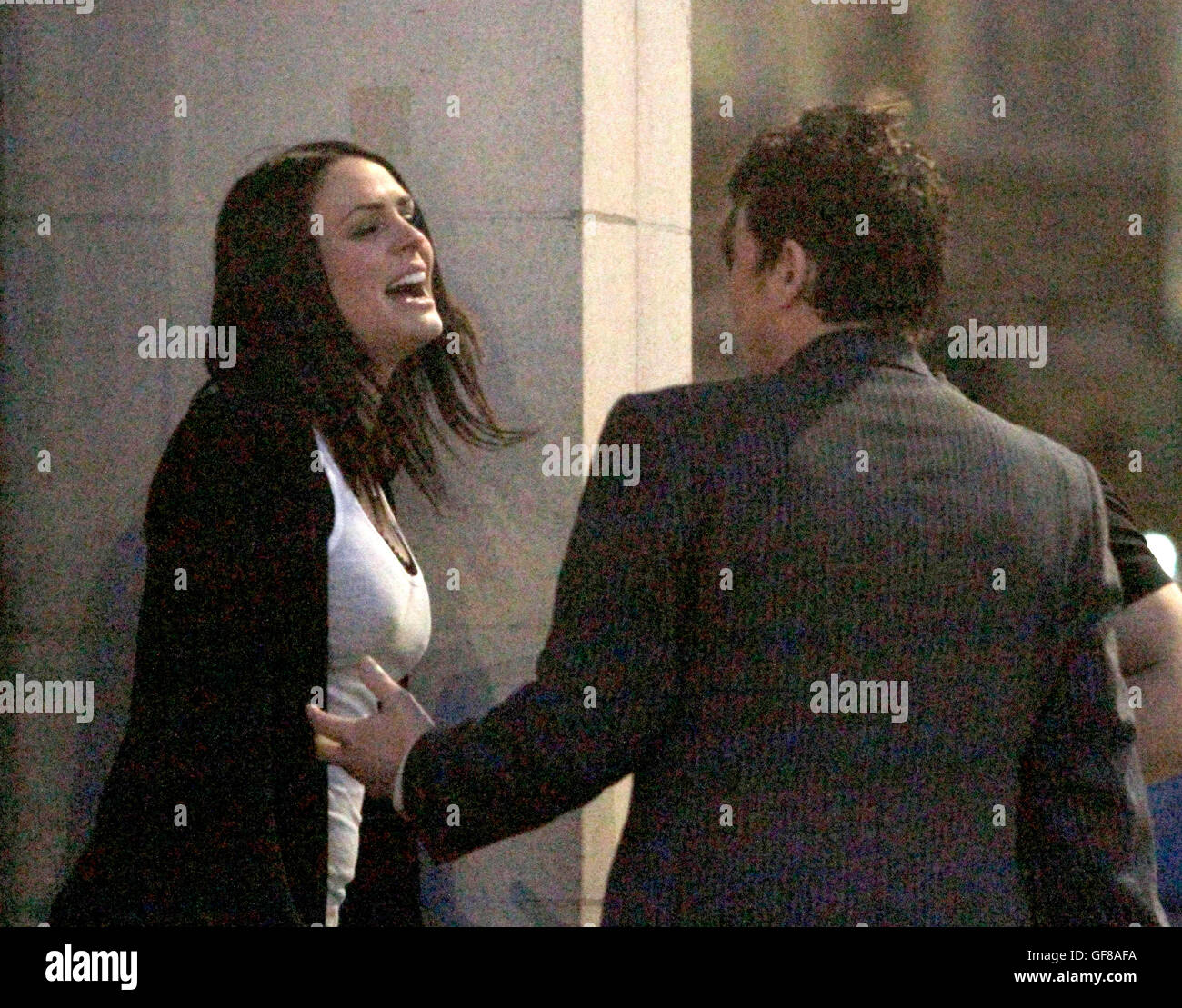 TV presenter Susie Amy and Eastenders actor Shane Richie enjoy a night out in Soho, London England 15.04.10 Stock Photo