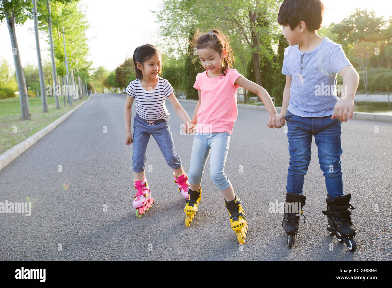 Children roller skating hires stock photography and images Alamy
