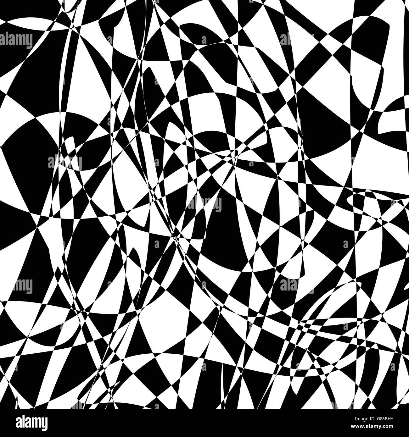 Random texture with alternating black and white shapes. Rough, chaotic ...