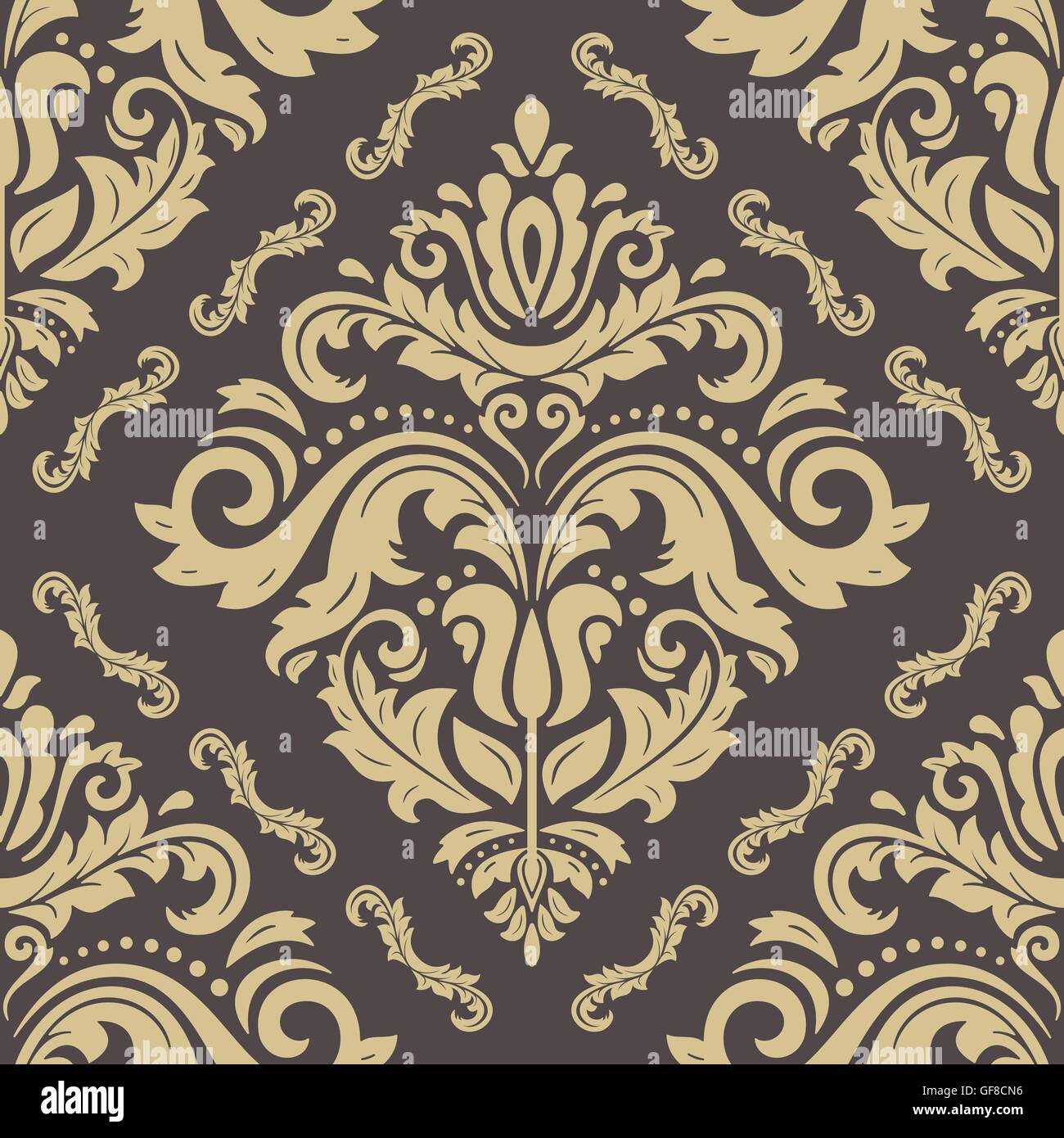 Luxury damask seamless tiled Stock Vector Images - Alamy