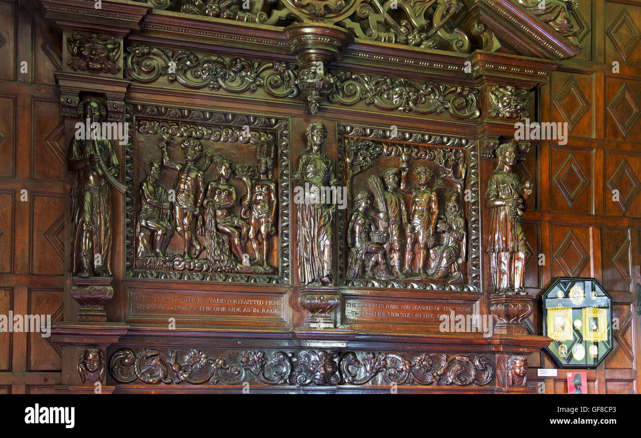 The interior of Levens Hall, South Lakeland, Cumbria, England UK Stock Photo