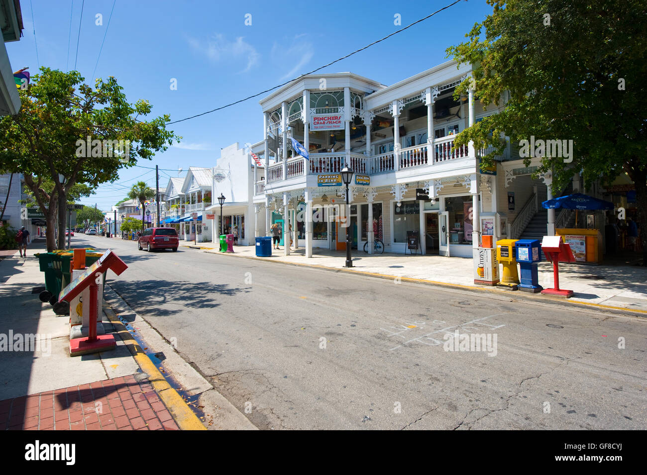 KEY WEST, FLORIDA, USA MAY 02, 2016 Typical Florida houses in Duval