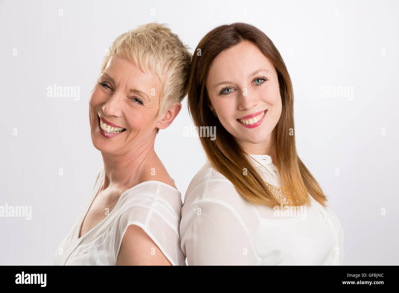 Portrait mother and daughter Stock Photo