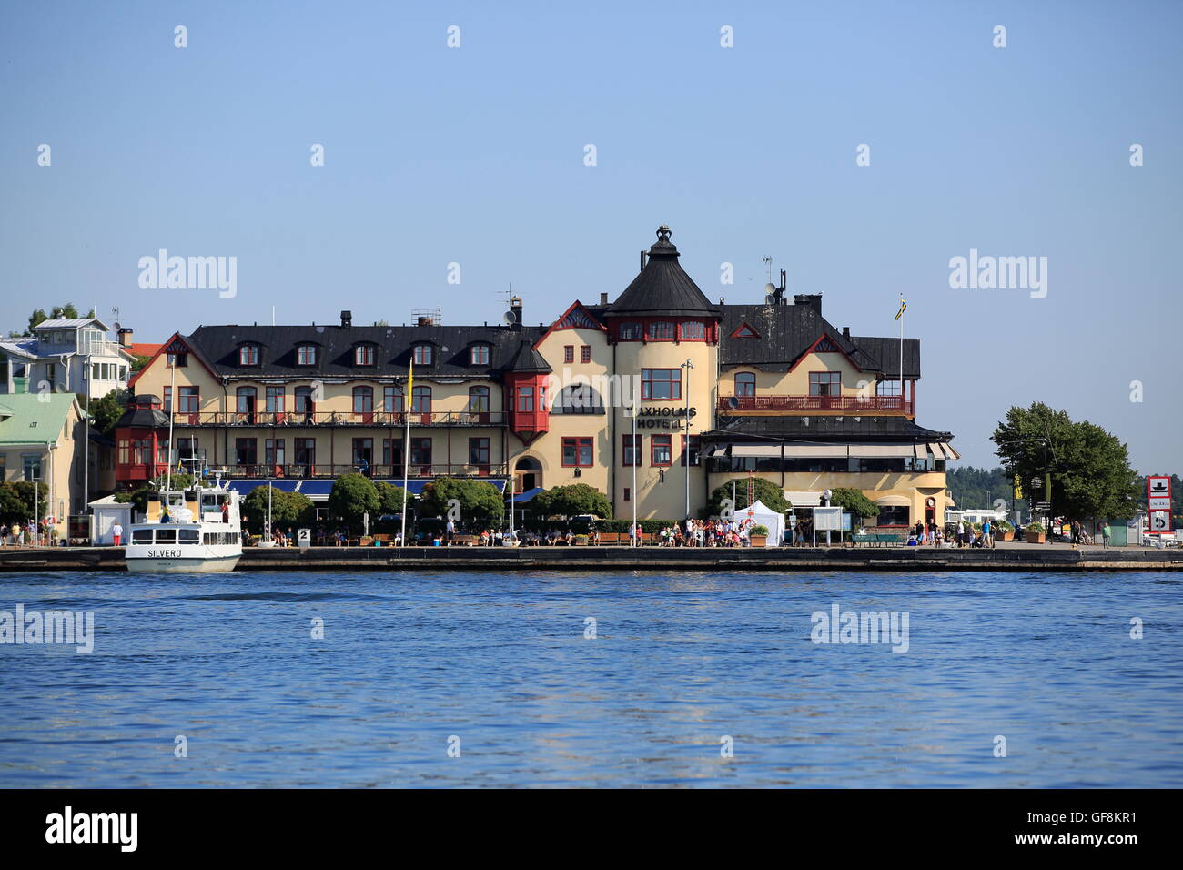 Waxholm Hotel Form The Sea Stock Photo Alamy