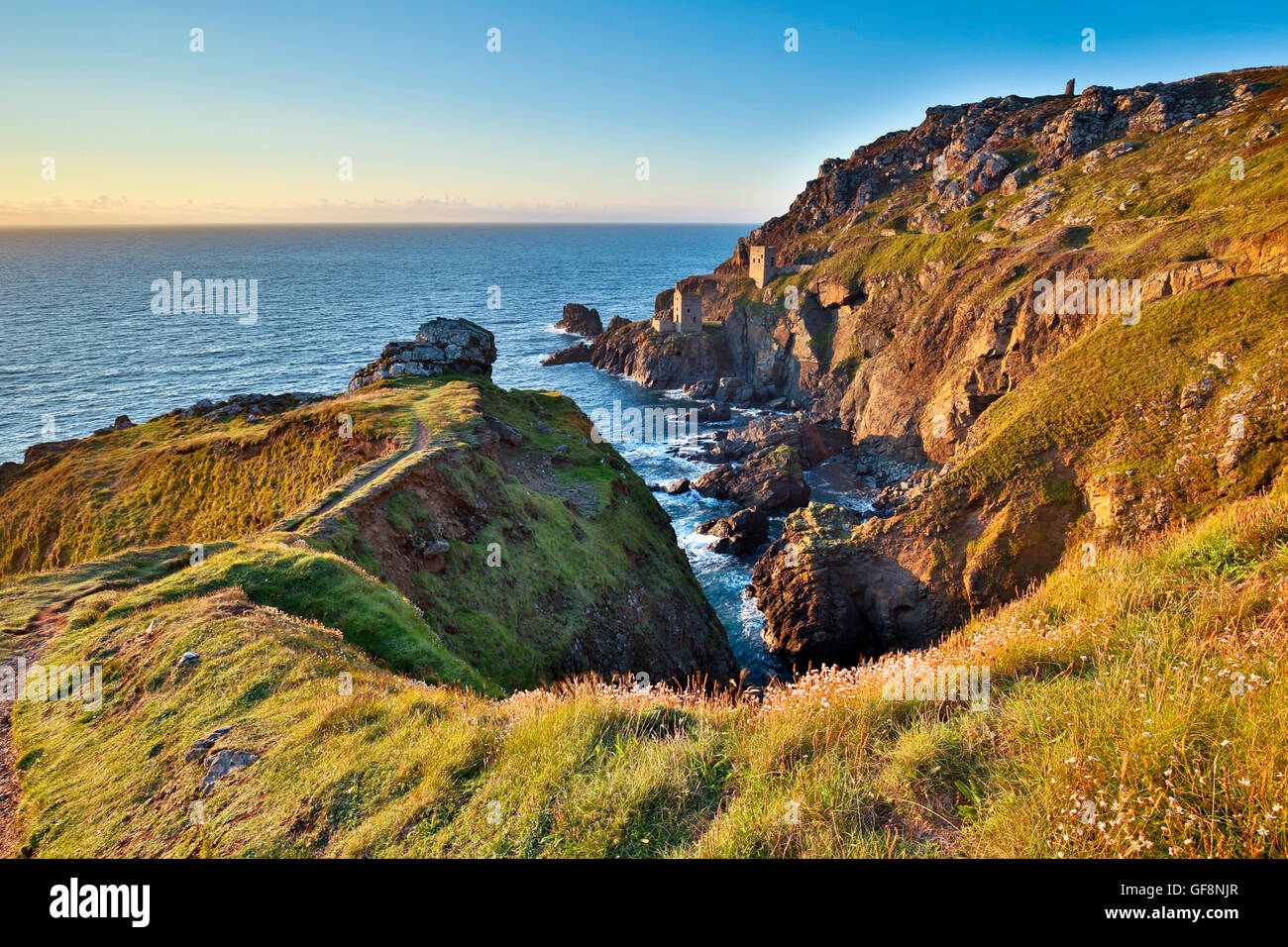 Botallack; The Crowns Engine Houses; Cornwall; UK Stock Photo