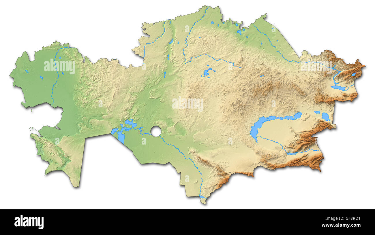 Kazakhstan Relief Map